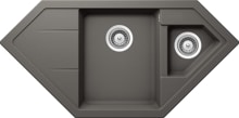 Schock Signus C-150-FB Granitspüle mit Ablauffernbedienung, Cristadur, mit Zubehör, silverstone (SIGC150FBSIL)