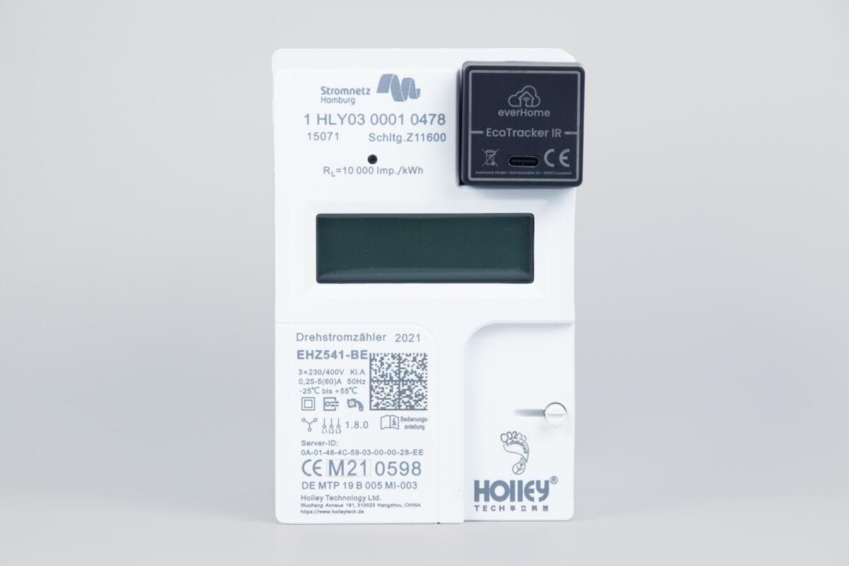 everHome EcoTracker IR, Stromzähler EHZ auslesen, Lesekopf Smartmeter, App, schwarz (ETIR