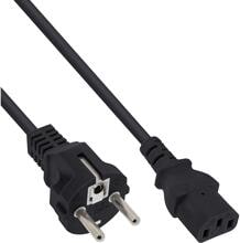 45er B-Pack InLine Netzkabel, Schutzkont. gerade / Kaltgerätest. C13, 1m (B-16651D)