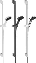 hansgrohe Pulsify Select S Duschset 105 3 Strahlarten Relaxation mit Duschstange 90 cm, Metall, 11,4 l/min, 105 mm
