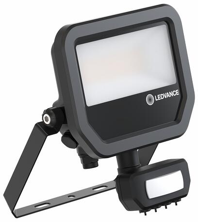 LEDVANCE FL 20 SN P 17W 2K4LM 840 PS SY100 BK, Fluter mit flexiblem Bewegungs- und Tageslichtsensor, 2400/1600 lm, 4000K, kaltweiß, IP65, schwarz (409