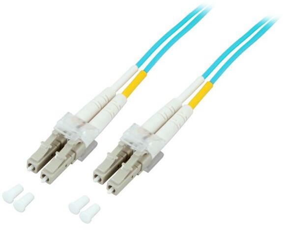EFB-Elektronik LWL Patchkabel Duplex Jumper LC-LC 50/125μ, OM3, LSZH, aqua, 2.0mm, 15m (O0312.15)