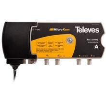 Televes KVE 3035RK65 BK Verstärker, (1 GHz - Verstärkung: 30 dB/35 dB) mit aktivem oder passivem Rückkanal: 5-65 MHz (534412)