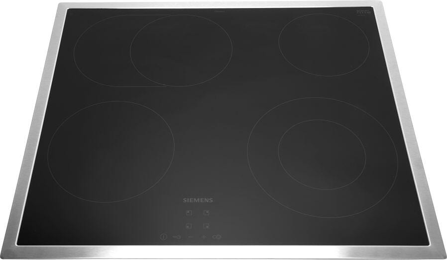 Bosch Siemens 20002195 Glaskeramikfläche, Edelstahl-Rahmen +Befestigungsfedern 173604