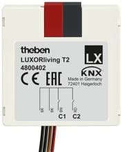 Theben LUXORliving T2 2-fach Binäreingang-Tasterschnittstelle, IP 20 (4800402)