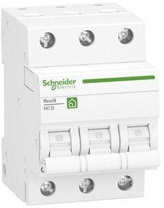 Schneider Electric Resi9 Leitungsschutzschalter, 3-Phasig, 50A, C 6kA (R9F24350)