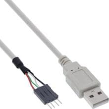 InLine USB 2.0 Adapterkabel, Stecker A auf Pfostenanschluss, 0,40m (33440A)