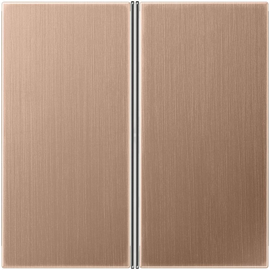 Jung BRG2402TSA Tastensatz, F40, Metall, PVD-beschichtet, Serie LS, 2-fach, Bronze gebürstet