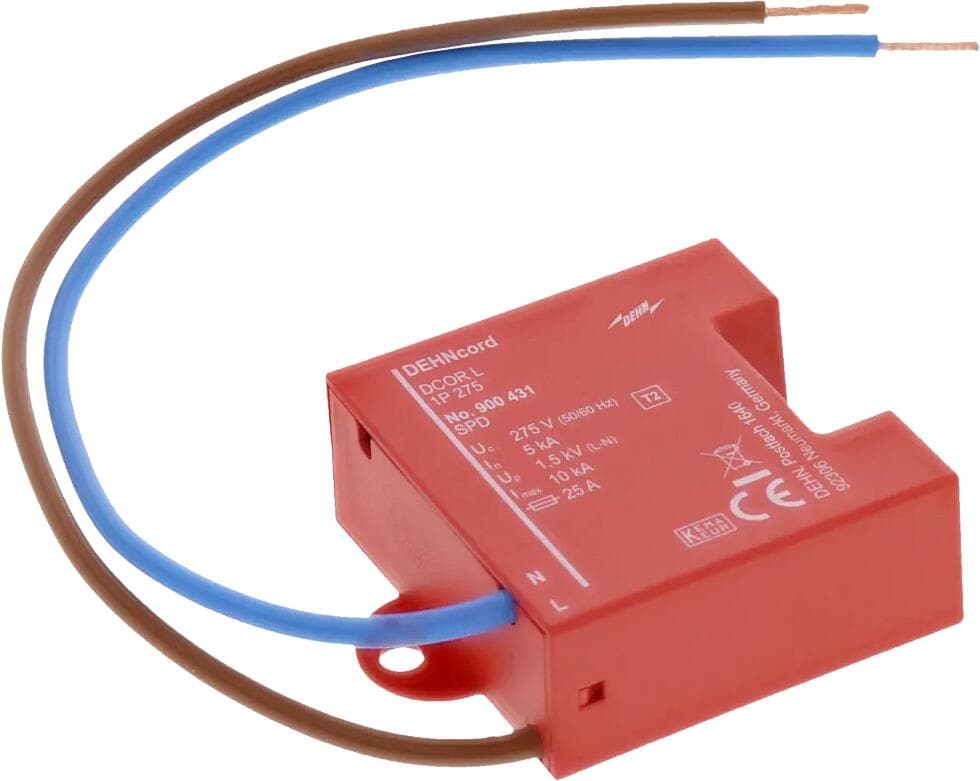 Dehn DCOR L 1P 320 Überspannungsableiter Typ 2 DEHNcord 1-polig für Elektroinstallationssysteme (900433)