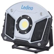 Ledino LED-Akkustrahler 15W Horn, m. Boxen, Bluetooth, silber (11140156001011)