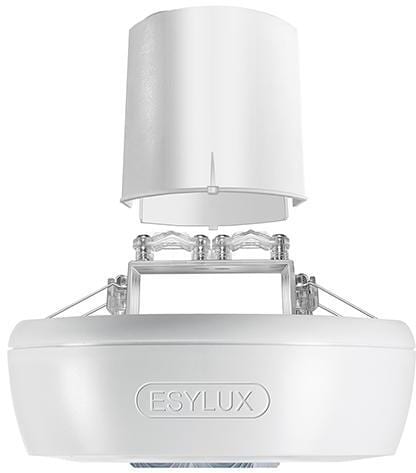 Esylux Deckeneinbau-Bewegungsmelder 360°, Aufputz, Reichweite ca. Ø 8 m, Nulldurchgangsschaltung, weiß (EB10431708)