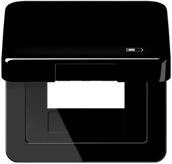 Jung CD590KLUSBSW Klappdeckel, schwarz