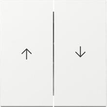 Gira 329403 Wippe mit Pfeilsymbol, 2fach, System 55, Reinweiß glänzend (lackiert)