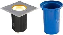 EVN Bodeneinbau, quad., schwenkbar, inkl. LM, IP67, 230V, 5W, 3000K, 450lm, EDS / Alu (67843553D)