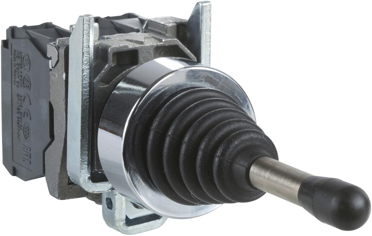 Schneide Electric XD4PA12 Harmony XB4, Joystick, Metall, 22mm, 2 Richtungen, 1-stufig, rastend, ohne Rückzug, 1S pro Richtung, schwarz