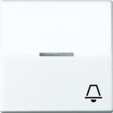 JUNG AS591KO5KWW Wippe mit Lichtleiter und Symbol "Klingel", alpinweiß