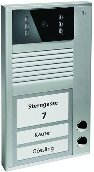 TCS AVC12020-0010 Video, 2-Draht Außenstation, Serie AVC, 2 Tasten, silber