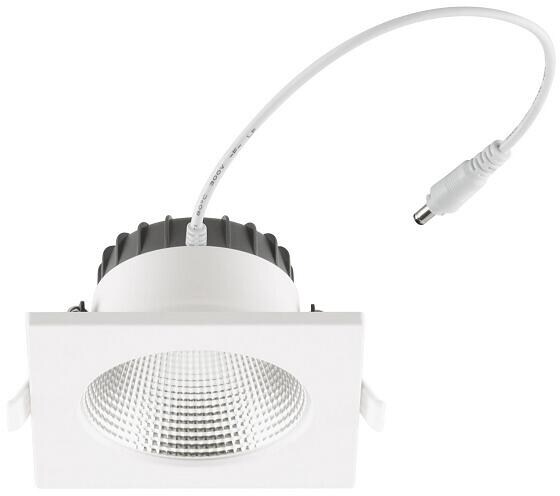 EVN DECIDE LED Deckeneinbau, quadratisch, 10W, IP54, 200-240V, 3000K/4000K/5700K, 1190/1270/1230lm, Phasendimmbar, weiß (ET54104125)