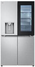 LG GMG960MBEE Stand Side-by-Side Kombination Mulitdoor, 91,4 cm breit, 638 L, No-Frost, InstaView, Craft Ice Kugeln, Eis-, Crushed Ice- und Wasserspender, ThinQ, Festwasseranschluss, metal sorbet Antifingerprint