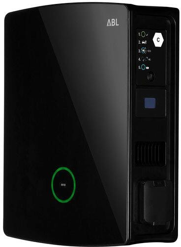 ABL 100000183 Wallbox eM4 Twin eichrechtskonform, Extender, 11/22 kW, 2x Typ 2 Steckdose verriegelbar, reev ready inkl. 2 Jahre Konnektivität