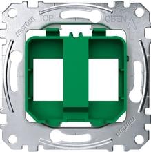 Merten MEG4566-0004 Tragplatte für Steckverbinder Modular Jack, Netzwerktechnik, grün