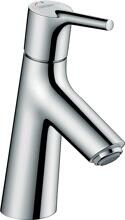 hansgrohe Talis S Einhebel-Waschtischarmatur 80 CoolStart mit Zugstangen-Ablaufgarnitur, Messing, 5 l/min, Chrom, (72013000)