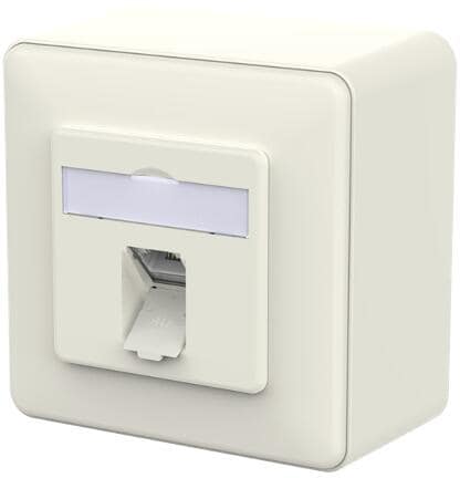 METZ CONNECT E-DAT C6A IDC 1 Port AP Datenanschlussdose, reinweiß ( 130D370002-I )