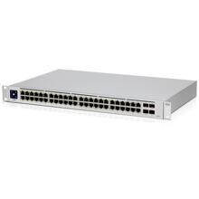 Ubiquiti Unifi Switch, 48 Port, 32x POE+, 16 RJ45 Gigabit, 195W, POE+, 4x 1G SFP, silber (USW-48-POE)