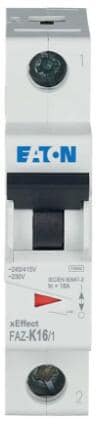 Eaton FAZ-K16/1, LS-Schalter, 16A, 1p, K-Char (278599)