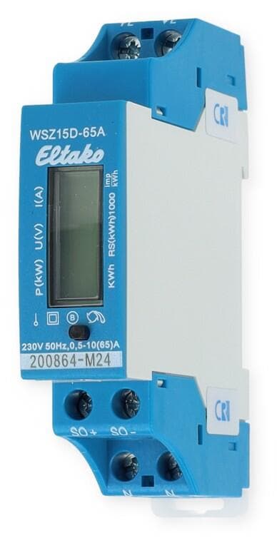 Eltako WSZ15D-65A MID Wechselstromzähler, MID geeicht, 65A (28065615), 18x56 mm