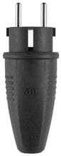 ABL Original Stecker SCHUKO, französisch-belgisch, Gummi (TPE), IP44, Typ 1506, schwarz (100000039)