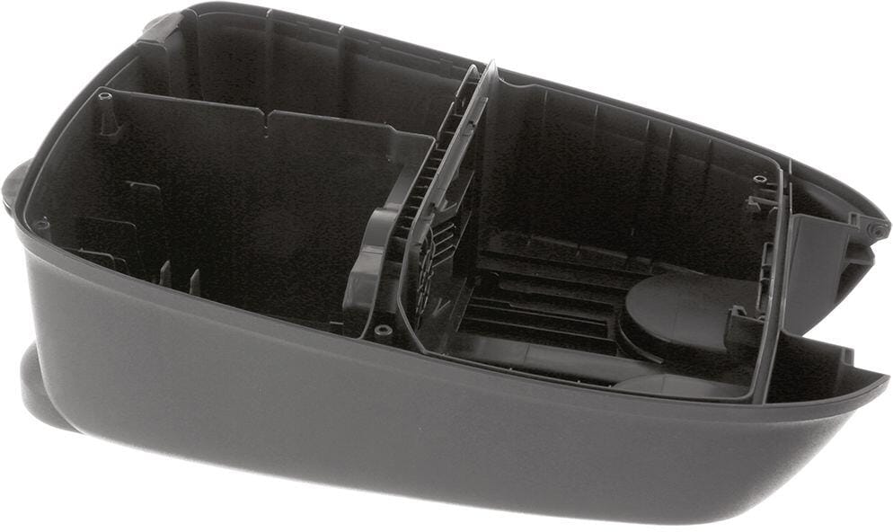 Bosch Siemens 00744164 Gehäuse-Unterteil, mit Lenkrollen, SCHWARZ-GRAU