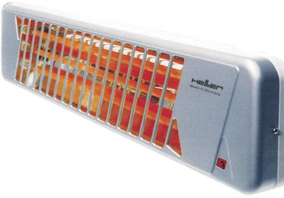 Heller QS120 Quarzstrahler 1200W mit 3 Heizstufen, Silber-Weiß (3836614)