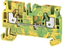 Weidmüller A2C 2,5 PE A-Reihe Schutzleiter-Reihenklemme, PUSH IN, 2.5 mm², grün / gelb (1521680000)