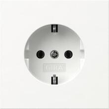 Gira SCHUKO-Steckdose, Serie Fläche, 16 A, 250 V, Reinweiß glänzend (418870)