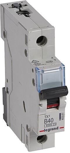 Legrand 403363 Leitungsschutzschalter, TX3, B-Charakteristik, 63A, 1-Polig, 6kA, 230V
