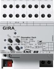 Gira 217100 KNX Dimmaktor 1fach, 20 - 500 W/VA, 4TE