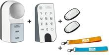 Burg Wächter ENTRY ACTIVE Family Pack SMALL, 1xMotorschloss, 1xPincode-Tastatur, 2xTransponder, 2xSchlüsselband, weiß (10039215)