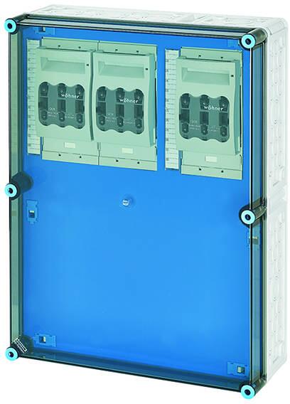 Hensel Mi 6666 Mi-NH-Sicherungslasttrenn-Schaltergehäuse, 3x3xNH00, 400A, 5-Polig