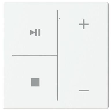 Busch-Jaeger LFMW/A.4.63.1-84 Taster für Keypad, Busch-axcent, Solo, future, 4-fach, Symbol Musiksteuerung, weiß (2CKA006199A0330)