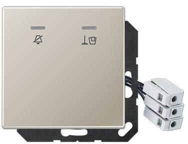 Jung ESCUKO5M230 Hotelabdeckung mit LED-Einheit 230 V, Außenstelle, Edelstahl