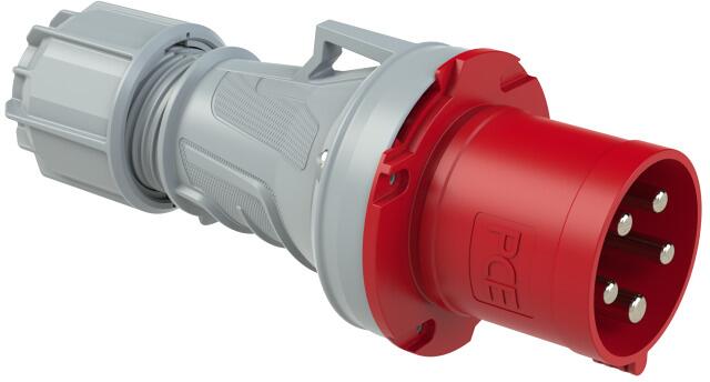 PCE POWER TWIST CEE-Stecker, 63A, 5p, 6h, IP44, 400V, rot (0351-6)