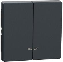 Merten MEG3420-0414 Doppelwippe mit Kontrollfenster, System M, IP20, anthrazit