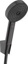 hansgrohe Pulsify Select S Duschkopfhalterungset 105 3 Strahlarten Relaxation mit Duschschlauch 125 cm, Kunststoff, 11,4 l/min, 105 mm, Mattschwarz, (24302670)