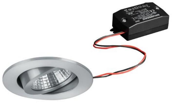 Brumberg LED-Einbaustrahlerset schaltbar, 7W, 740lm, 3000K, aluminium matt (38361253)