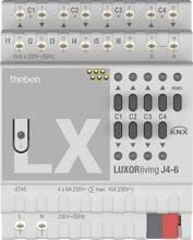 Theben LUXORliving J4-6 Jalousieaktor 4-fach, Ersatz Antriebssteuerung LUXOR, Hutschiene, DIN-Schiene, Smart Home, Rollladen, Raffstore 4800451