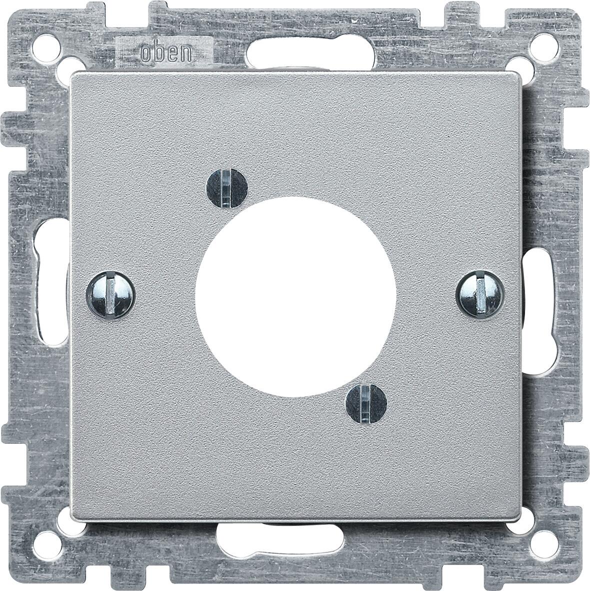 Merten 468960 Zentralplatte für Audio-Steckverbinder XLR, System M, aluminium