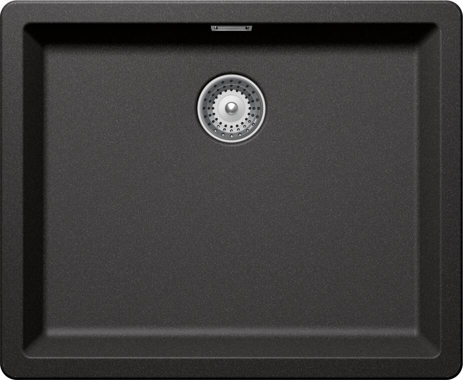 Schock Greenwich Granitspüle – N-100L U Puro Schwarz, Für Unterschränke Ab 60 Cm, 55,6 X 45,6 Cm