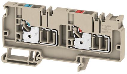 Weidmüller AAP13 6 LO-LO Einspeiseklemme, PUSH IN, 6 mm², 250 V, 41 A, dunkelbeige (1988260000)
