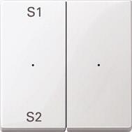 Merten MEG5226-0325 Wippen für Taster-Modul, System M, 2fach (Szene1/2, blank), aktivweß glänzend